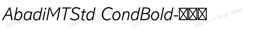 AbadiMTStd CondBold字体转换
